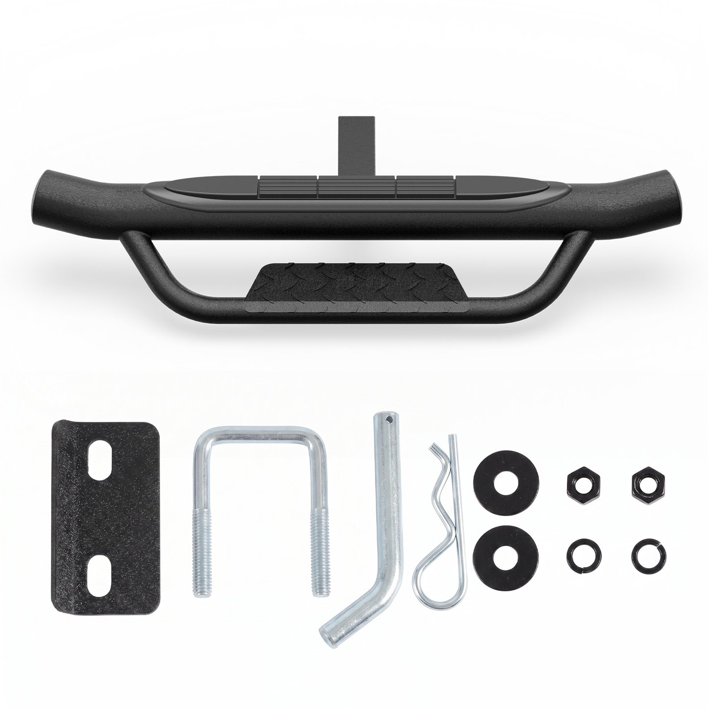 2" Receiver Dakrova Heavy-Duty Trailer Hitch Step Bar | For 2 Inch Hitch Receiver, Black Bumper Protector