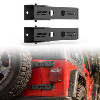 Dakrova Heavy-Duty Tailgate Hinge Set 2 PCS | For 1997-2006 Jeep Wrangler TJ, Black