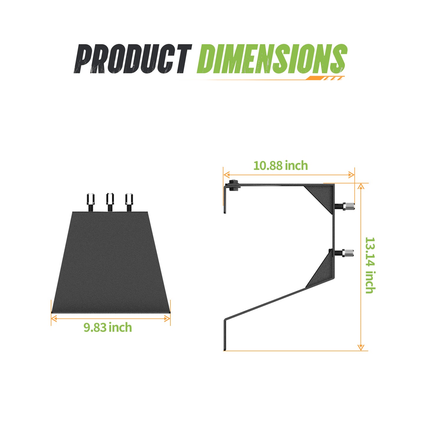 35"–40" Tire, 11" Extension Dakrova Spare Tire Carrier | For 1987-2006 Jeep Wrangler TJ/YJ/LJ