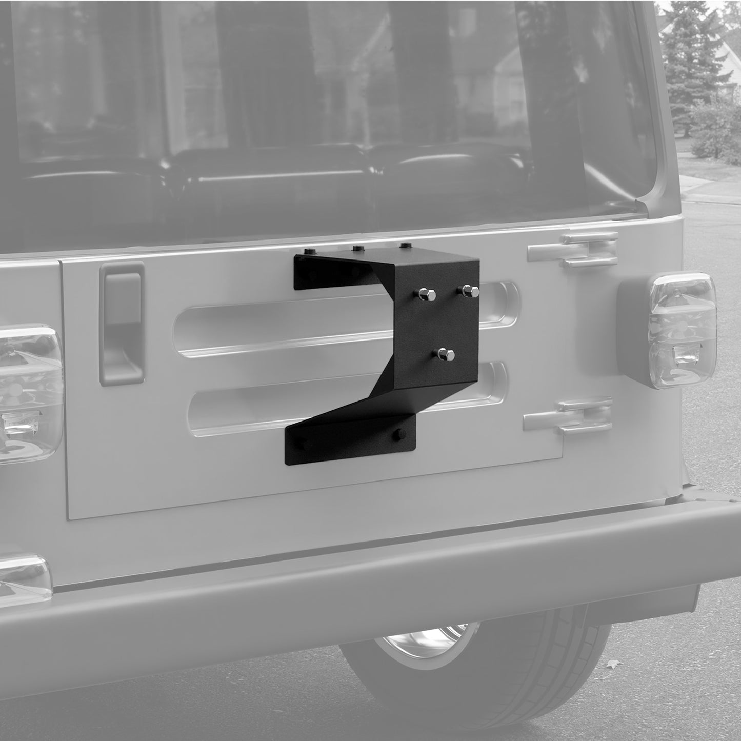 35"–40" Tire, 11" Extension Dakrova Spare Tire Carrier | For 1987-2006 Jeep Wrangler TJ/YJ/LJ