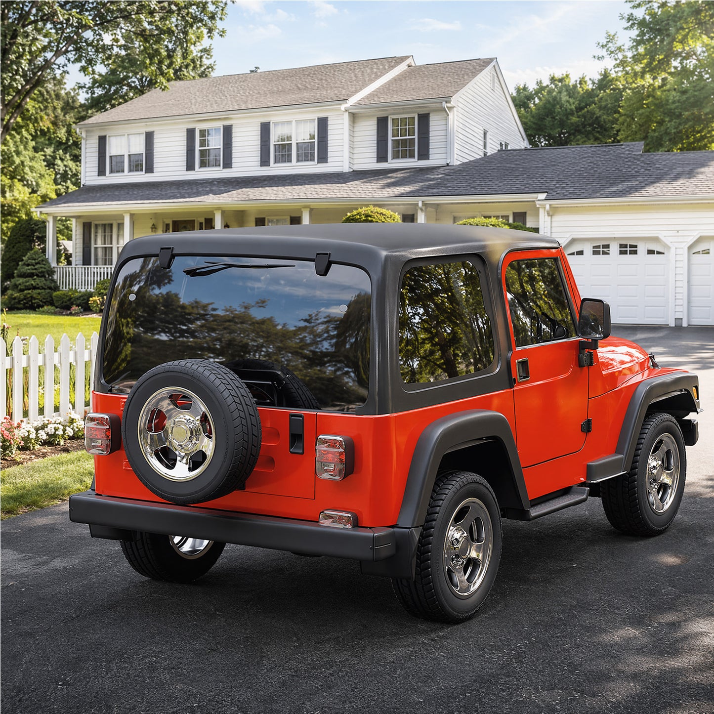 35"–40" Tire, 11" Extension Dakrova Spare Tire Carrier | For 1987-2006 Jeep Wrangler TJ/YJ/LJ