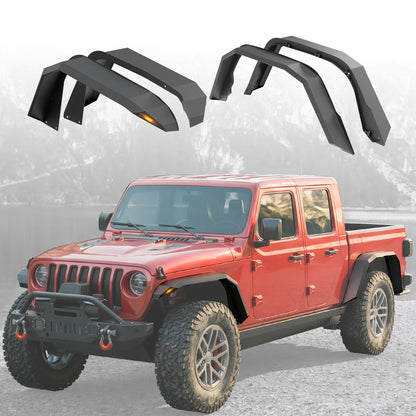 44.4" Front / 54.7" Rear Dakrova Heavy-Duty Fender Flares | For 2020-2024 Jeep Gladiator JT