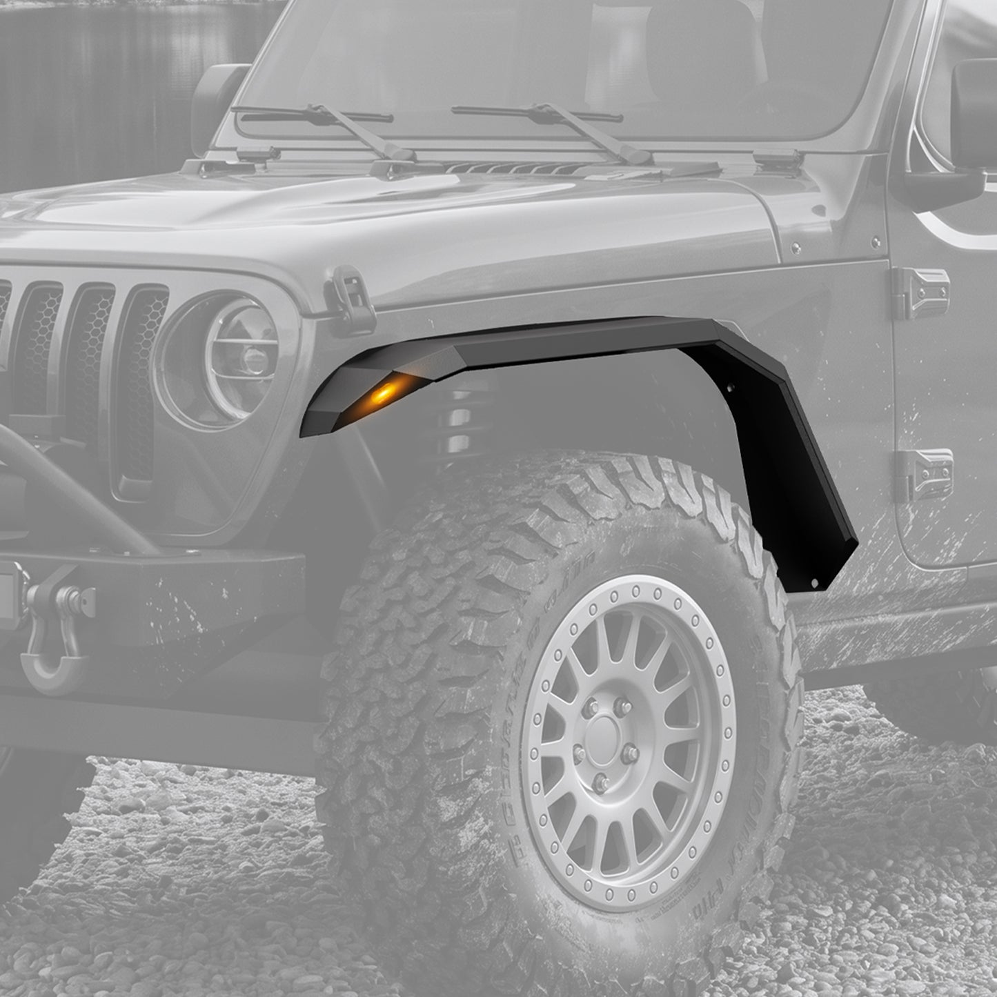 44.4" Front / 54.7" Rear Dakrova Heavy-Duty Fender Flares | For 2020-2024 Jeep Gladiator JT