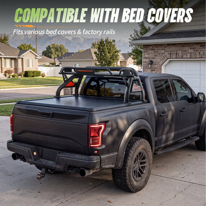55.91" – 59.84" Adjustable Width Dakrova Roll Bar | For Toyota Tacoma, Chevy Colorado, GMC Canyon, Nissan Frontier, Ford Ranger, Jeep Gladiator JT Mid-Size Pickup Trucks