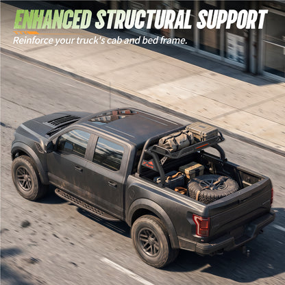 55.91" – 59.84" Adjustable Width Dakrova Roll Bar | For Toyota Tacoma, Chevy Colorado, GMC Canyon, Nissan Frontier, Ford Ranger, Jeep Gladiator JT Mid-Size Pickup Trucks