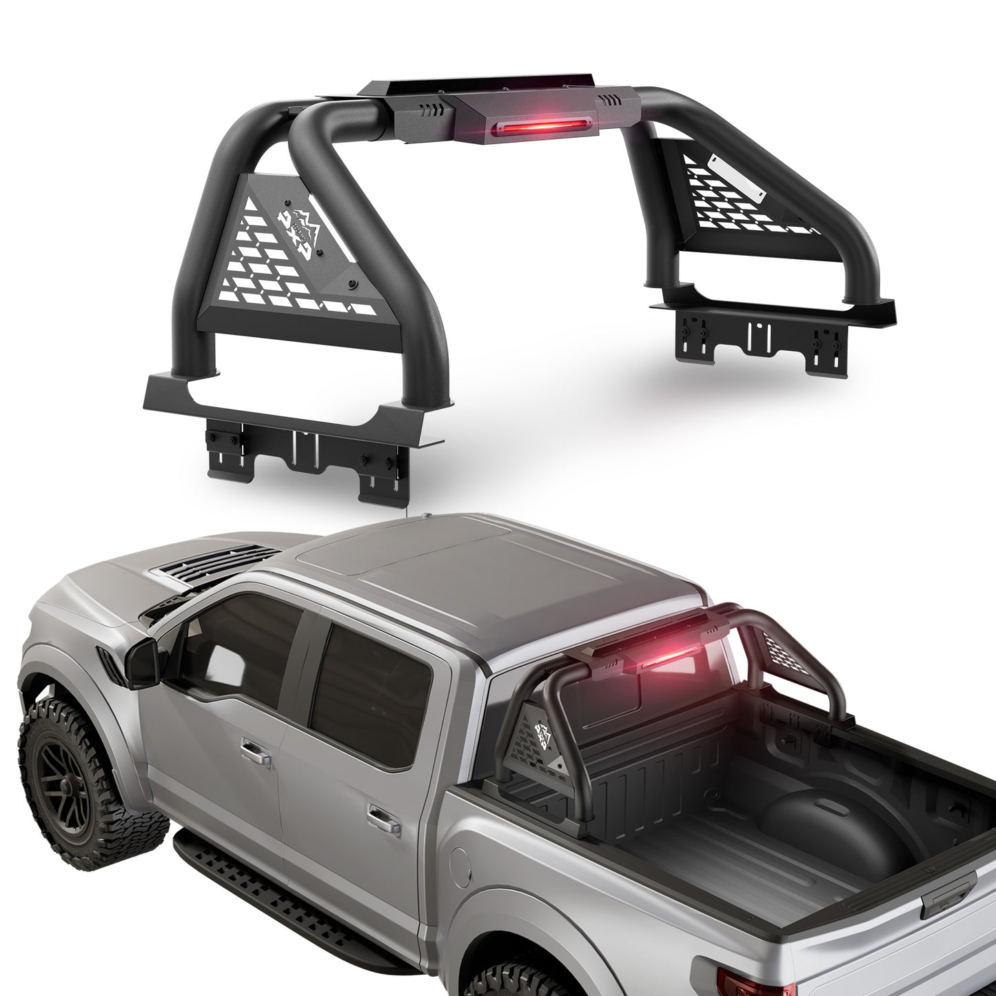 59.75–63.75" Adjustable Width Dakrova Roll Bar | For Ford F-150/Raptor, Ram 1500/2500/3500, Chevy Silverado, GMC Sierra, Toyota Tundra, Nissan Titan Full Size Pickup Trucks