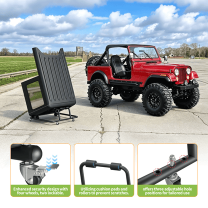 Hardtop Storage Cart with Locking Casters | Jeep CJ-7 & Wrangler