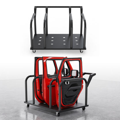 Removable Door Storage Cart with Caster Wheels | Wrangler, Gladiator & Bronco