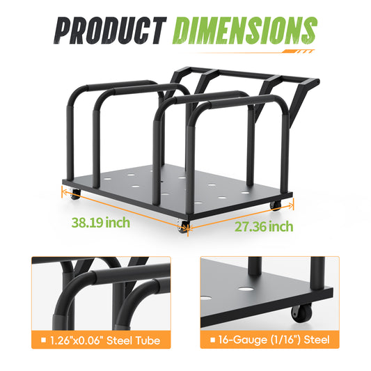Removable Door Storage Cart with Caster Wheels | Wrangler, Gladiator & Bronco
