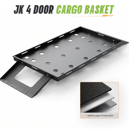 Rear Trunk Cargo Rack with Cargo Net | Jeep Wrangler JK/JL 4-Door