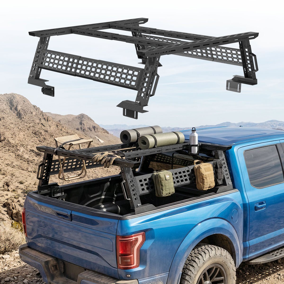 Adjustable Overland Truck Bed Rack | Mid- ＆ Full-Size Pickups