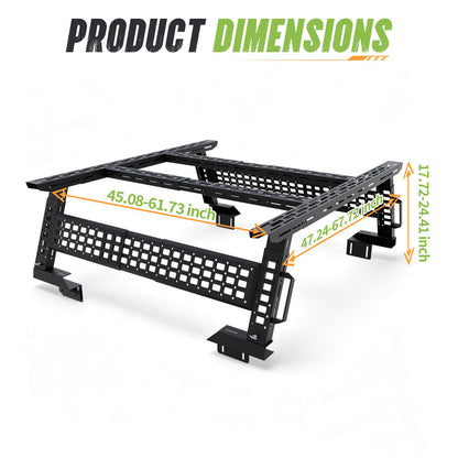 Adjustable Overland Truck Bed Rack | Mid- ＆ Full-Size Pickups
