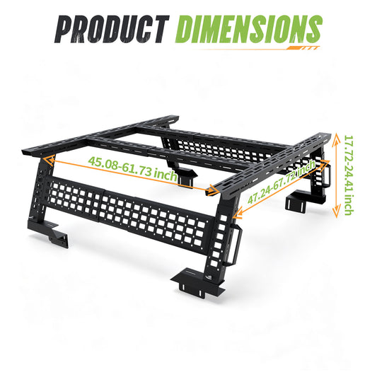 Adjustable Overland Truck Bed Rack | Mid- ＆ Full-Size Pickups