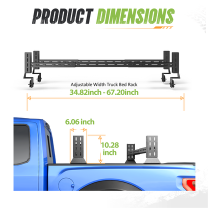 Adjustable Overland Truck Bed Rack | Mid- ＆ Full-Size Pickups