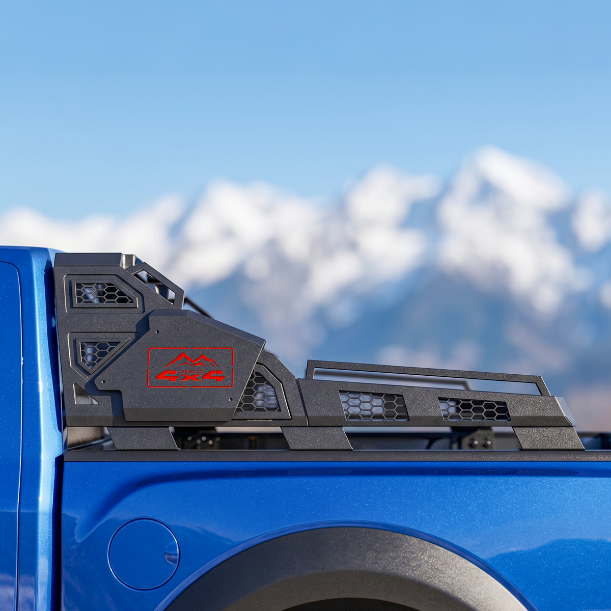 55.9"–63.8" Adjustable Truck Bed Roll Bar with LED Brake Light | Ford F-150