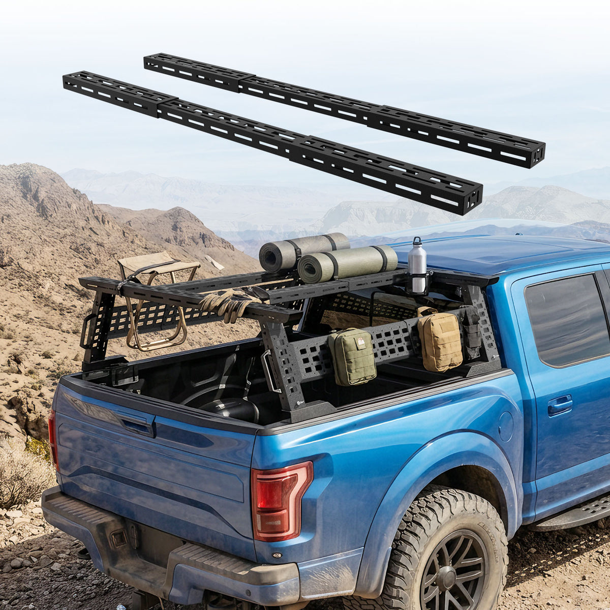Adjustable Overland Truck Bed Rack | Mid- ＆ Full-Size Pickups