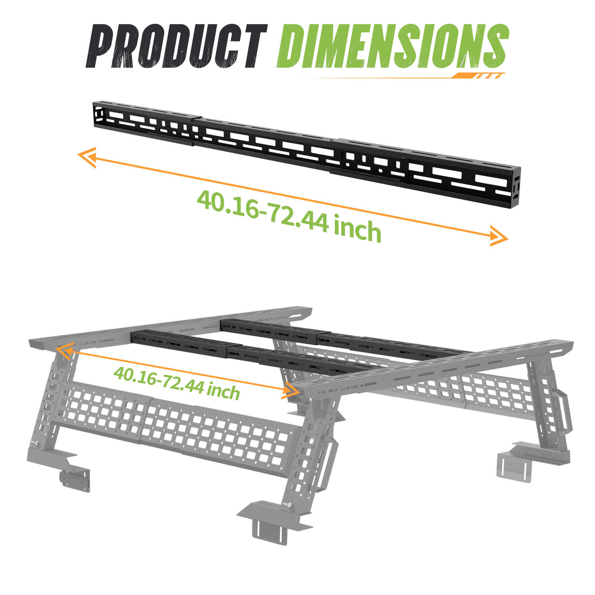 Adjustable Overland Truck Bed Rack | Mid- ＆ Full-Size Pickups