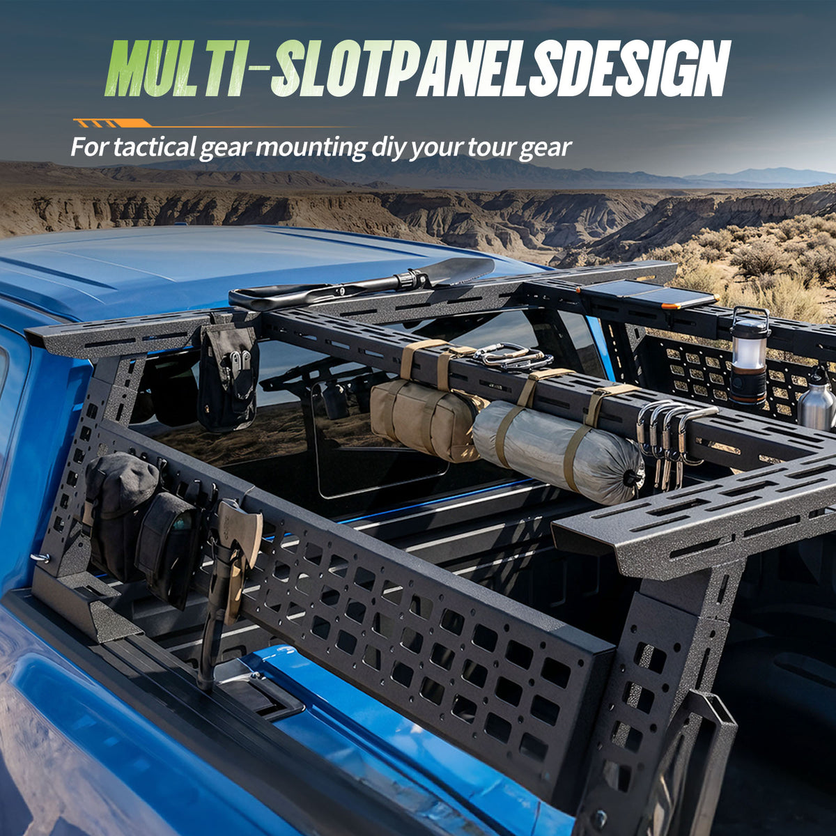Adjustable Overland Truck Bed Rack | Mid- ＆ Full-Size Pickups