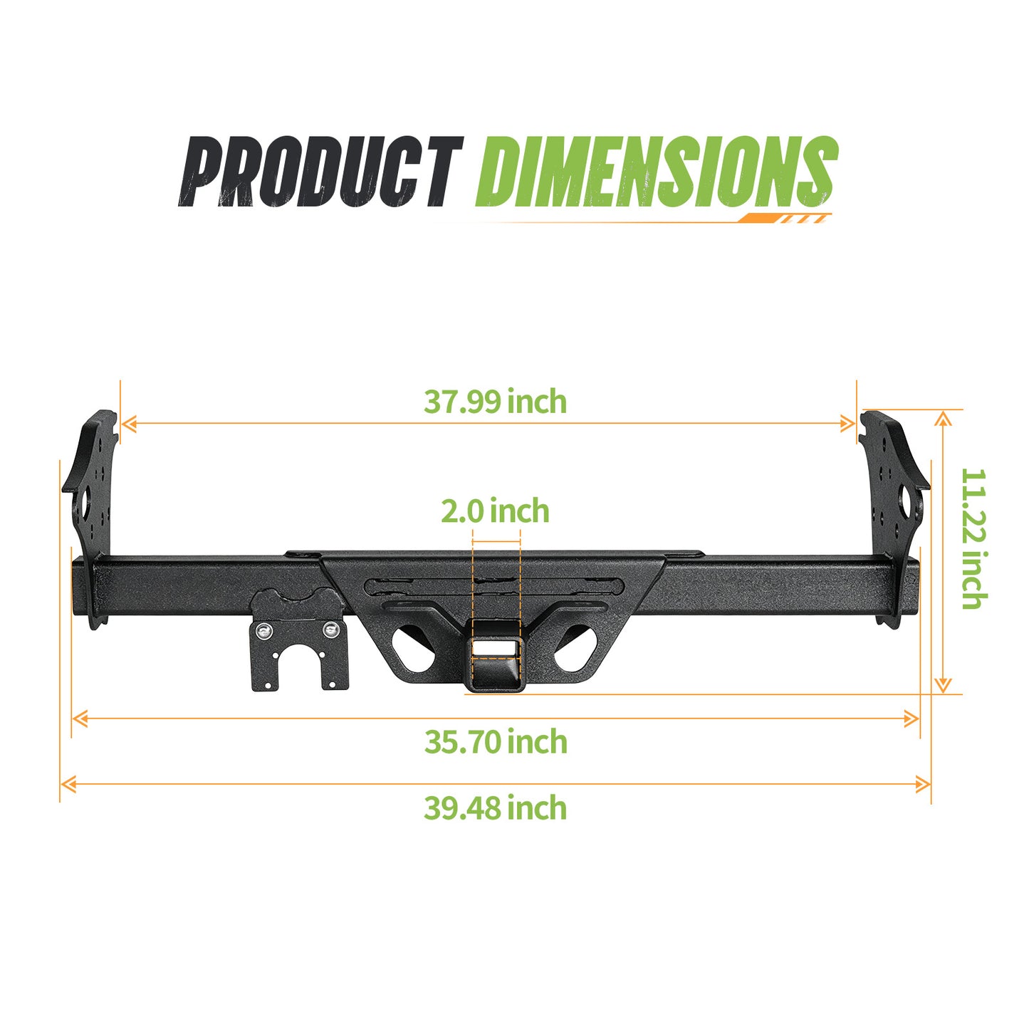 Dakrova Class 3 Trailer Hitch, 2" Receiver | For 2005-2015 Toyota Tacoma (Excludes X-Runner)