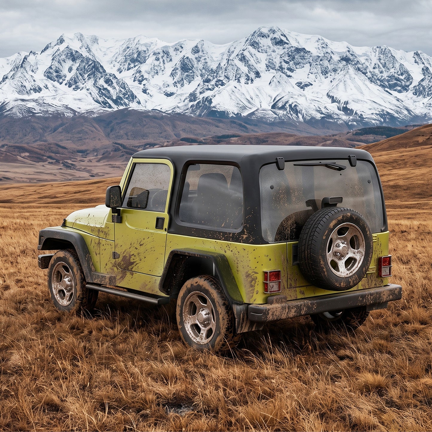 42.99"L × 18.15"H Dakrova Rear Wheel Fender Flares | For 1997-2006 Jeep Wrangler TJ