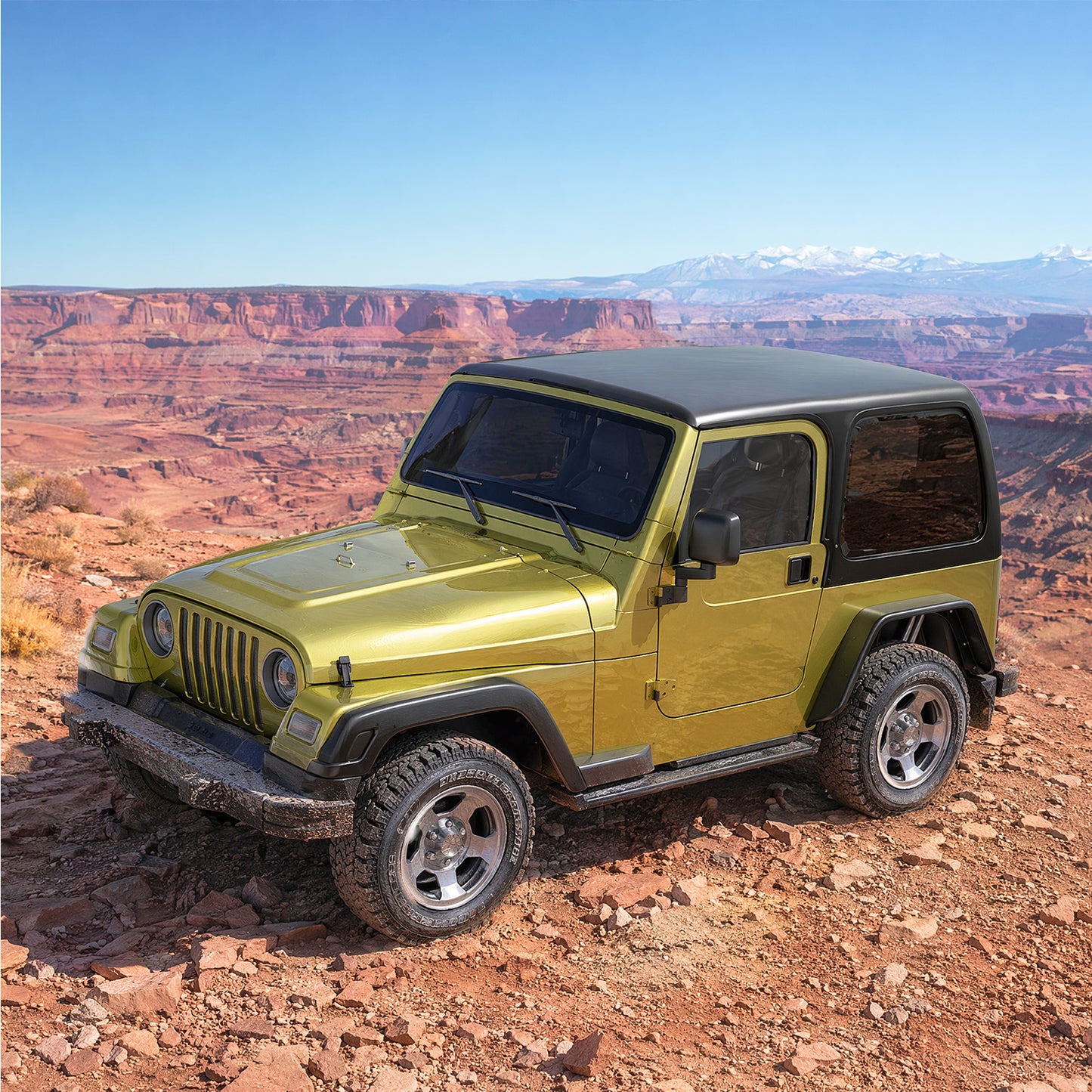 42.99"L × 18.15"H Dakrova Rear Wheel Fender Flares | For 1997-2006 Jeep Wrangler TJ