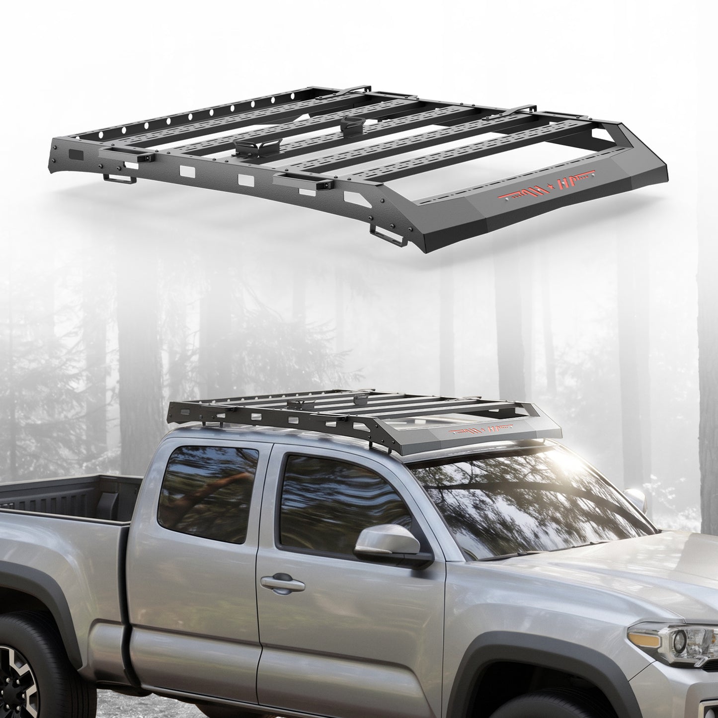 61.07"L × 47.64"W Dakrova Heavy-Duty Roof Rack | For 2005-2023 Toyota Tacoma Double Cab
