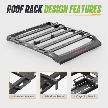 61.07"L × 47.64"W Dakrova Heavy-Duty Roof Rack | For 2005-2023 Toyota Tacoma Double Cab