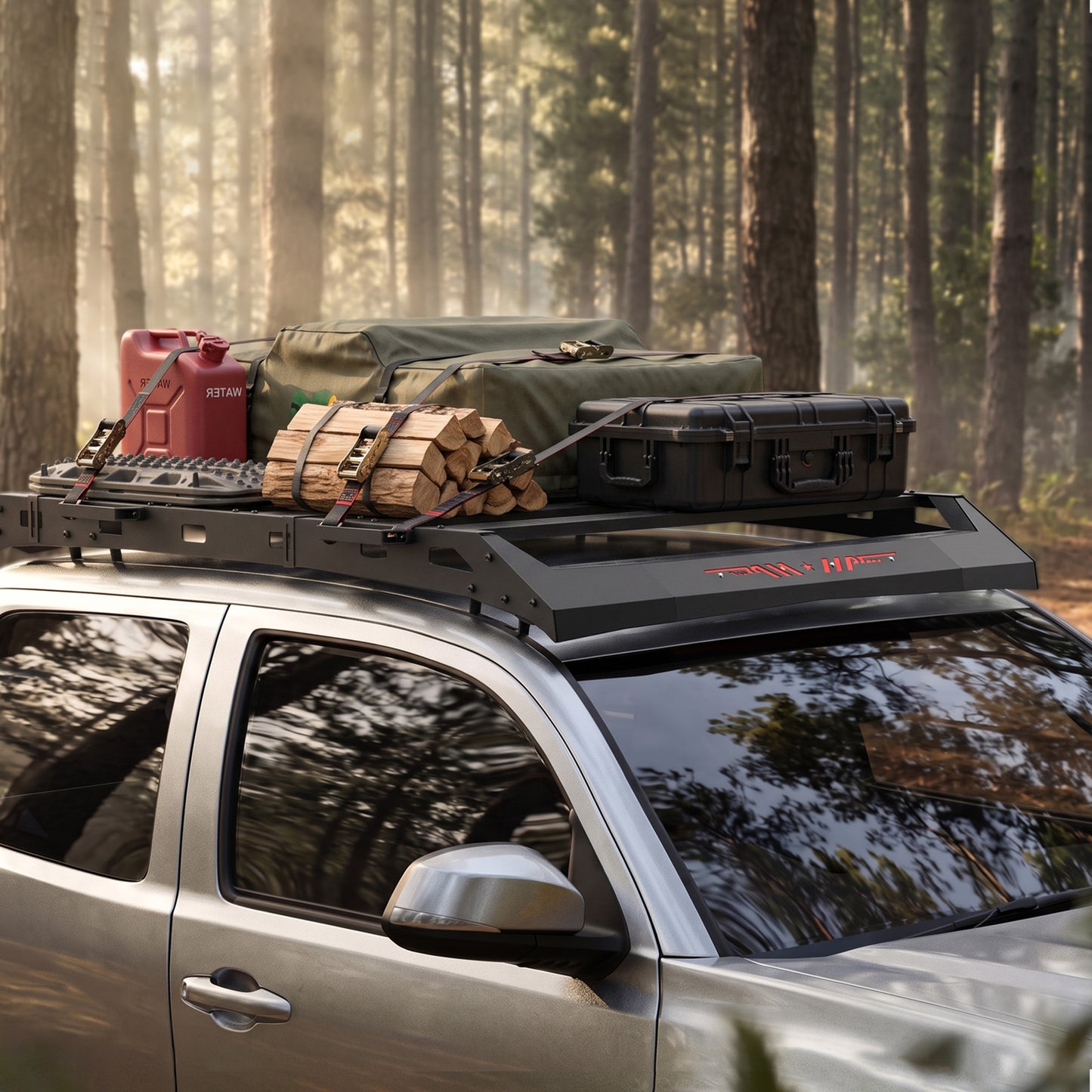 61.07"L × 47.64"W Dakrova Heavy-Duty Roof Rack | For 2005-2023 Toyota Tacoma Double Cab