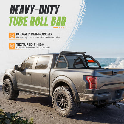 55.91" - 65.39" Adjustable Width Dakrova Roll Bar | For Full & Mid Size Pickup Trucks, Ford, Chevy, GMC, Ram, Toyota, Nissan, Jeep