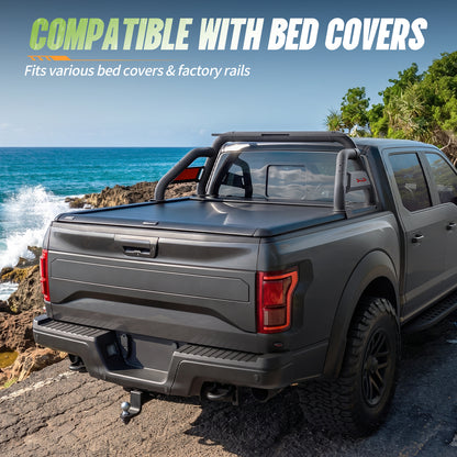 55.91" - 65.39" Adjustable Width Dakrova Roll Bar | For Full & Mid Size Pickup Trucks, Ford, Chevy, GMC, Ram, Toyota, Nissan, Jeep