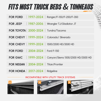 56" – 65.3" Adjustable Width Dakrova Roll Bar | For Ford Jeep Toyota Chevrolet GMC Nissan Honda