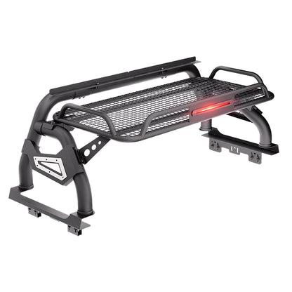60.23"–64.17" Adjustable Width Dakrova Truck Bed Roll Bar with Cargo Basket | For Ford F-150 Raptor F-250 F-350 F-450 Super Duty, Chevy Silverado, GMC Sierra, Dodge Ram, Toyota Tundra, Nissan Titan Pickup Truck Bed Rack