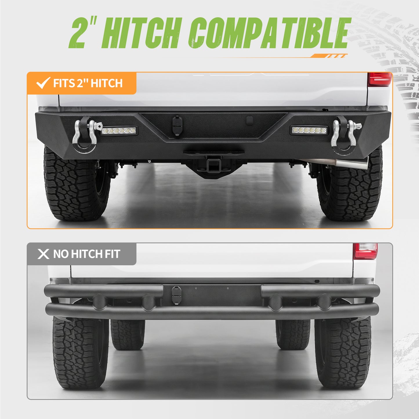 2" Receiver Dakrova Heavy-Duty Trailer Hitch Step Bar | For 2 Inch Hitch Receiver, Black Bumper Protector