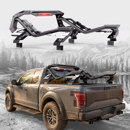 55.9"–63.8" Adjustable Width Dakrova Truck Bed Roll Bar | For Ford, Jeep, Toyota, Chevrolet, GMC, Nissan