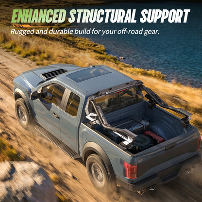 55.9"–63.8" Adjustable Width Dakrova Truck Bed Roll Bar | For Ford, Jeep, Toyota, Chevrolet, GMC, Nissan