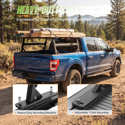 Adjustable Heavy-Duty Aluminum Truck Bed Rack