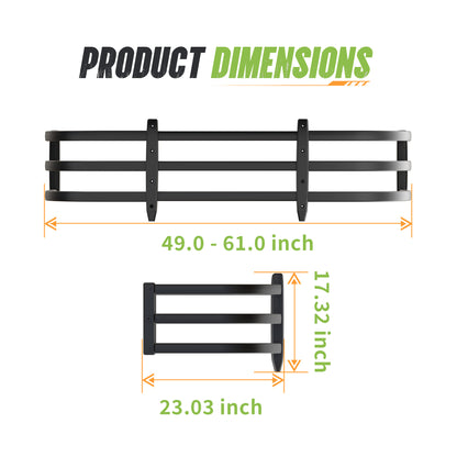 49"–61" Adjustable Width  Dakrova Retractable Truck Bed Extender | For Ford Jeep Toyota Chevrolet GMC Frontier（Mid Size Pickup）