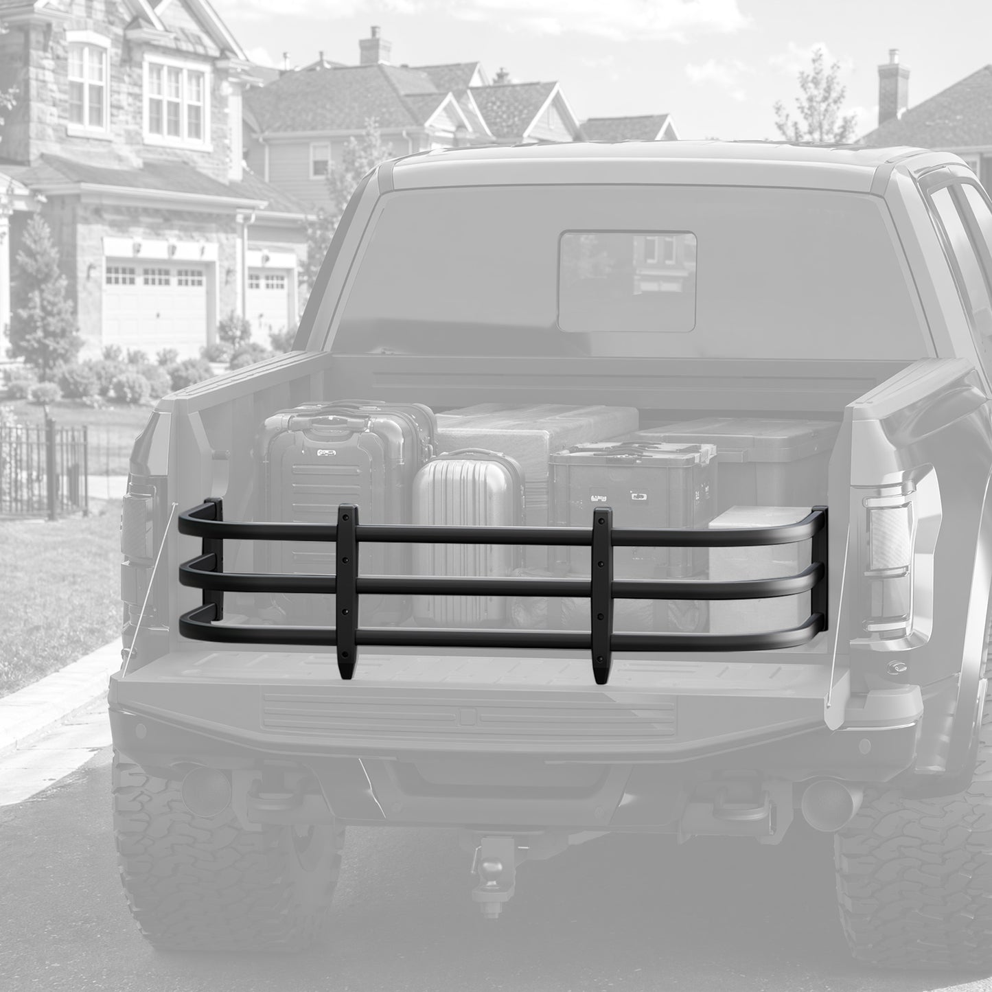 49"–61" Adjustable Width  Dakrova Retractable Truck Bed Extender | For Ford Jeep Toyota Chevrolet GMC Frontier（Mid Size Pickup）